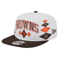 Cleveland Browns New Era Argyle 19TWENTY Adjustable Hat - White Hats
