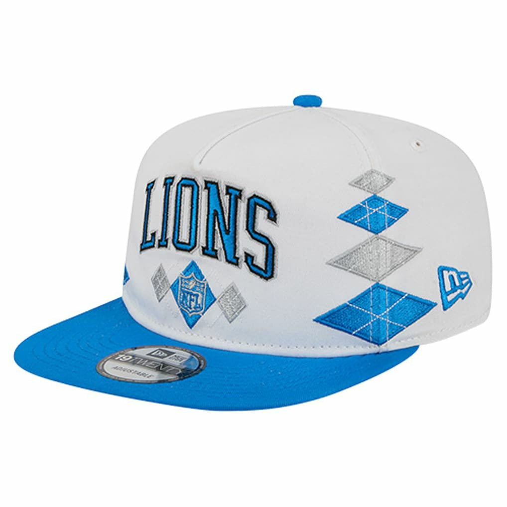Detroit Lions New Era Argyle 19TWENTY Adjustable Hat - White Hats