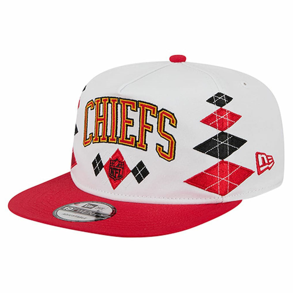 Kansas City Chiefs New Era Argyle 19TWENTY Adjustable Hat - White Hats