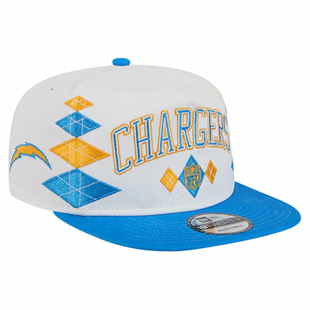 Los Angeles Chargers New Era Argyle 19TWENTY Adjustable Hat - White Hats