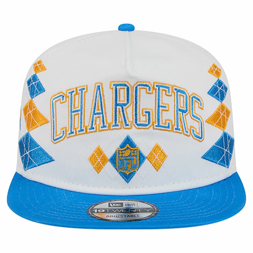 Los Angeles Chargers New Era Argyle 19TWENTY Adjustable Hat - White Hats
