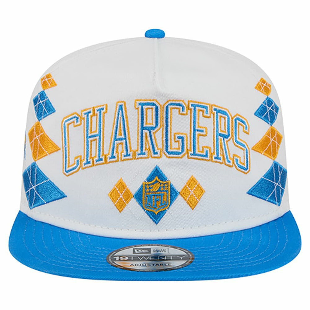 Los Angeles Chargers New Era Argyle 19TWENTY Adjustable Hat - White Hats
