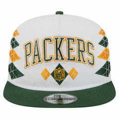 Green Bay Packers New Era Argyle 19TWENTY Adjustable Hat - White Hats