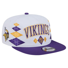 Minnesota Vikings New Era Argyle 19TWENTY Adjustable Hat - White Hats