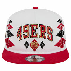San Francisco 49ers New Era Argyle 19TWENTY Adjustable Hat - White Hats