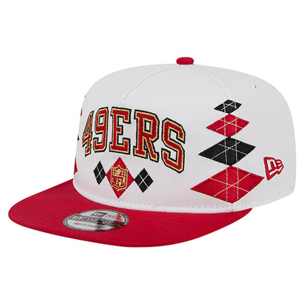 San Francisco 49ers New Era Argyle 19TWENTY Adjustable Hat - White Hats