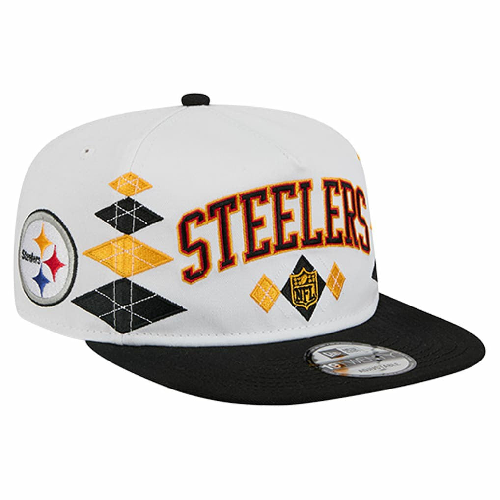 Pittsburgh Steelers New Era Argyle 19TWENTY Adjustable Hat - White Hats