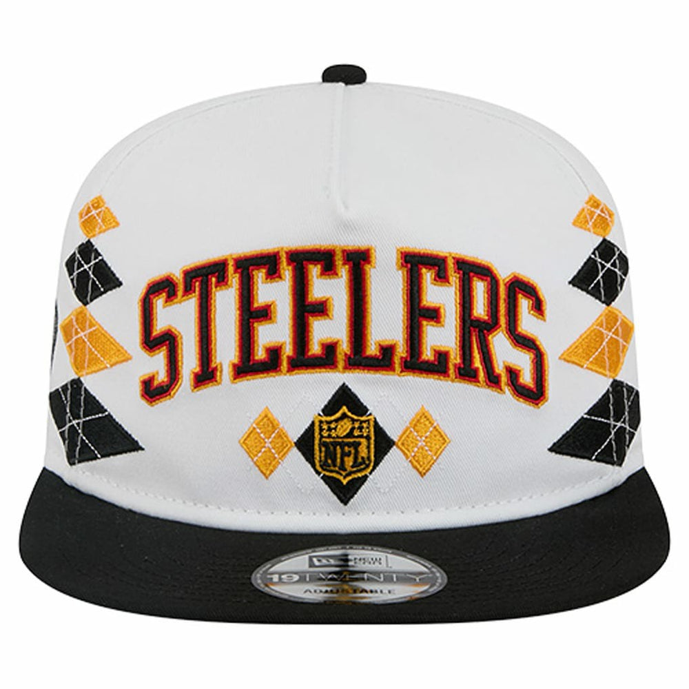 Pittsburgh Steelers New Era Argyle 19TWENTY Adjustable Hat - White Hats