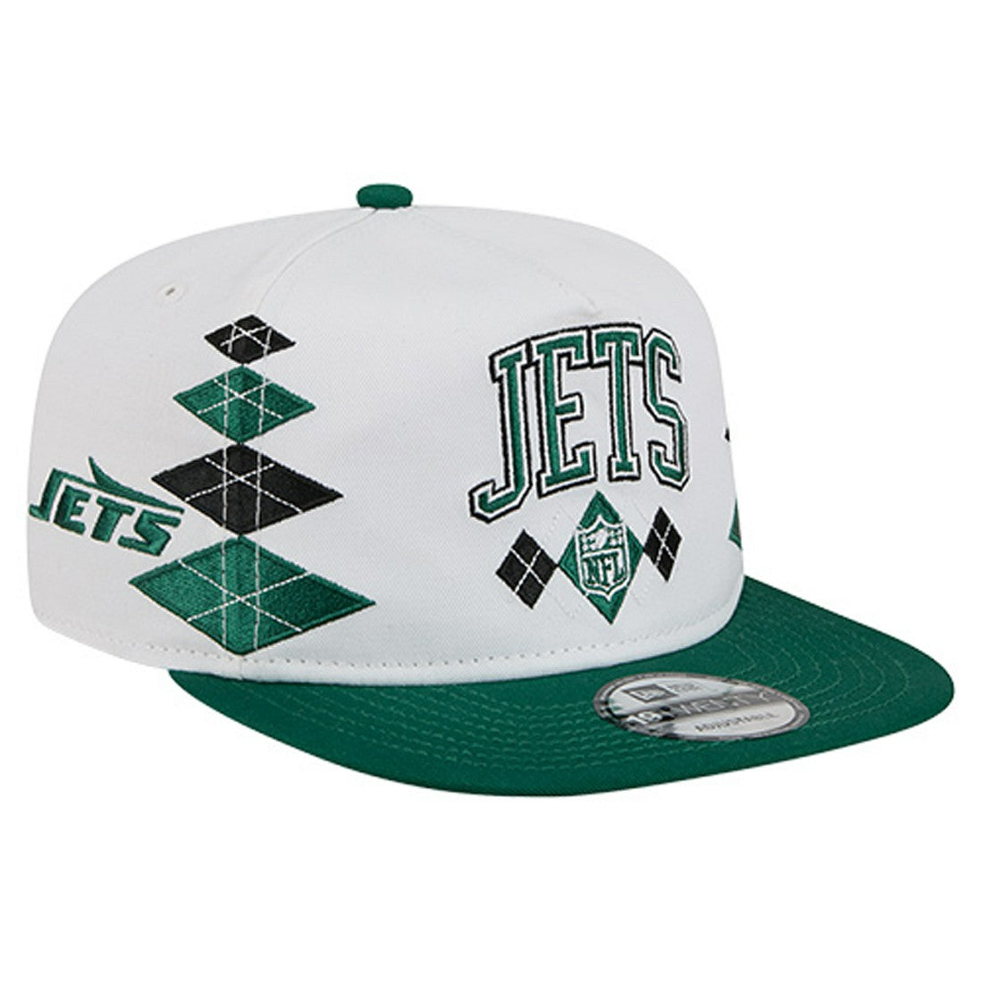 New York Jets New Era Argyle 19TWENTY Adjustable Hat - White Hats