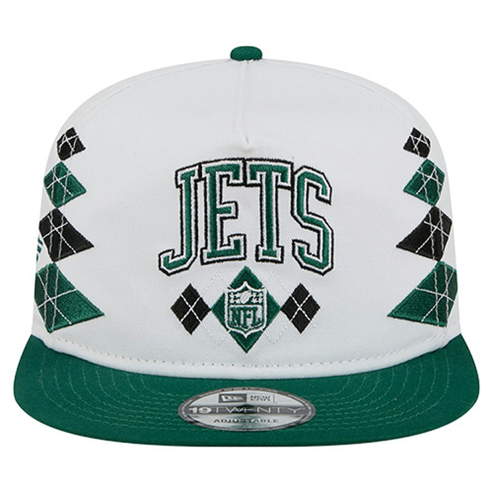 New York Jets New Era Argyle 19TWENTY Adjustable Hat - White Hats