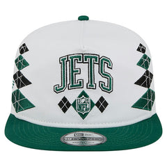 New York Jets New Era Argyle 19TWENTY Adjustable Hat - White Hats