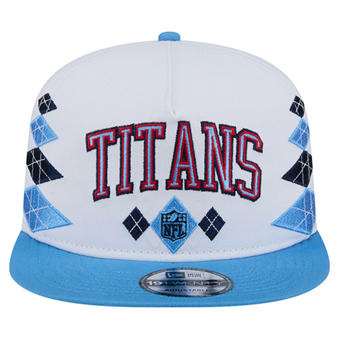 Tennessee Titans New Era Argyle 19TWENTY Adjustable Hat - White Hats