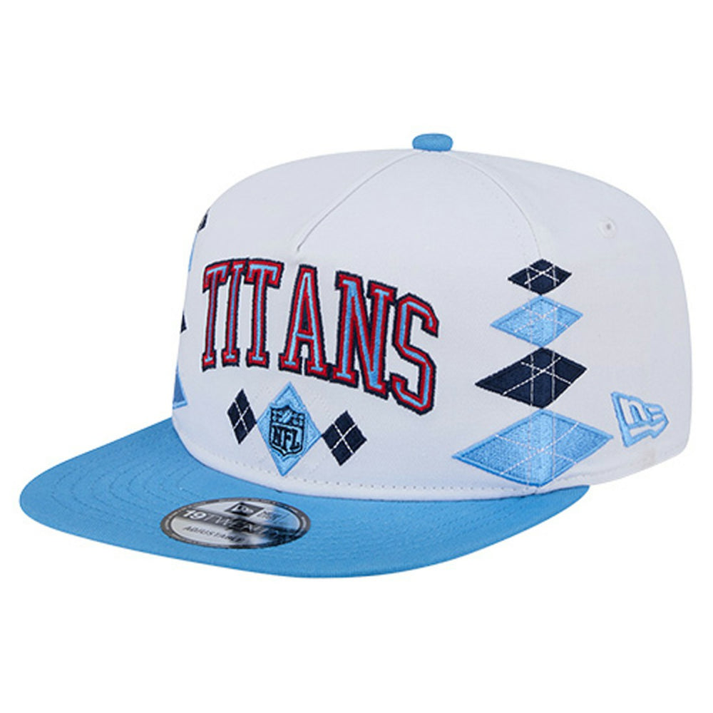 Tennessee Titans New Era Argyle 19TWENTY Adjustable Hat - White Hats