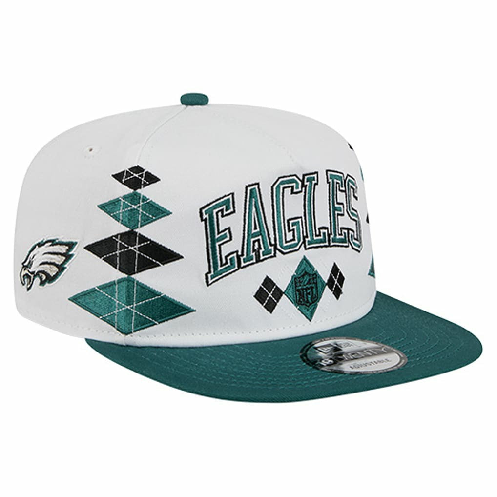 Philadelphia Eagles New Era Argyle 19TWENTY Adjustable Hat - White Hats