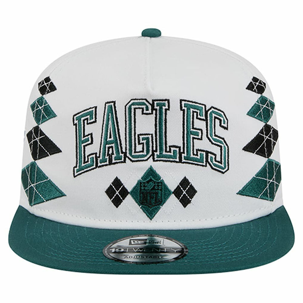 Philadelphia Eagles New Era Argyle 19TWENTY Adjustable Hat - White Hats