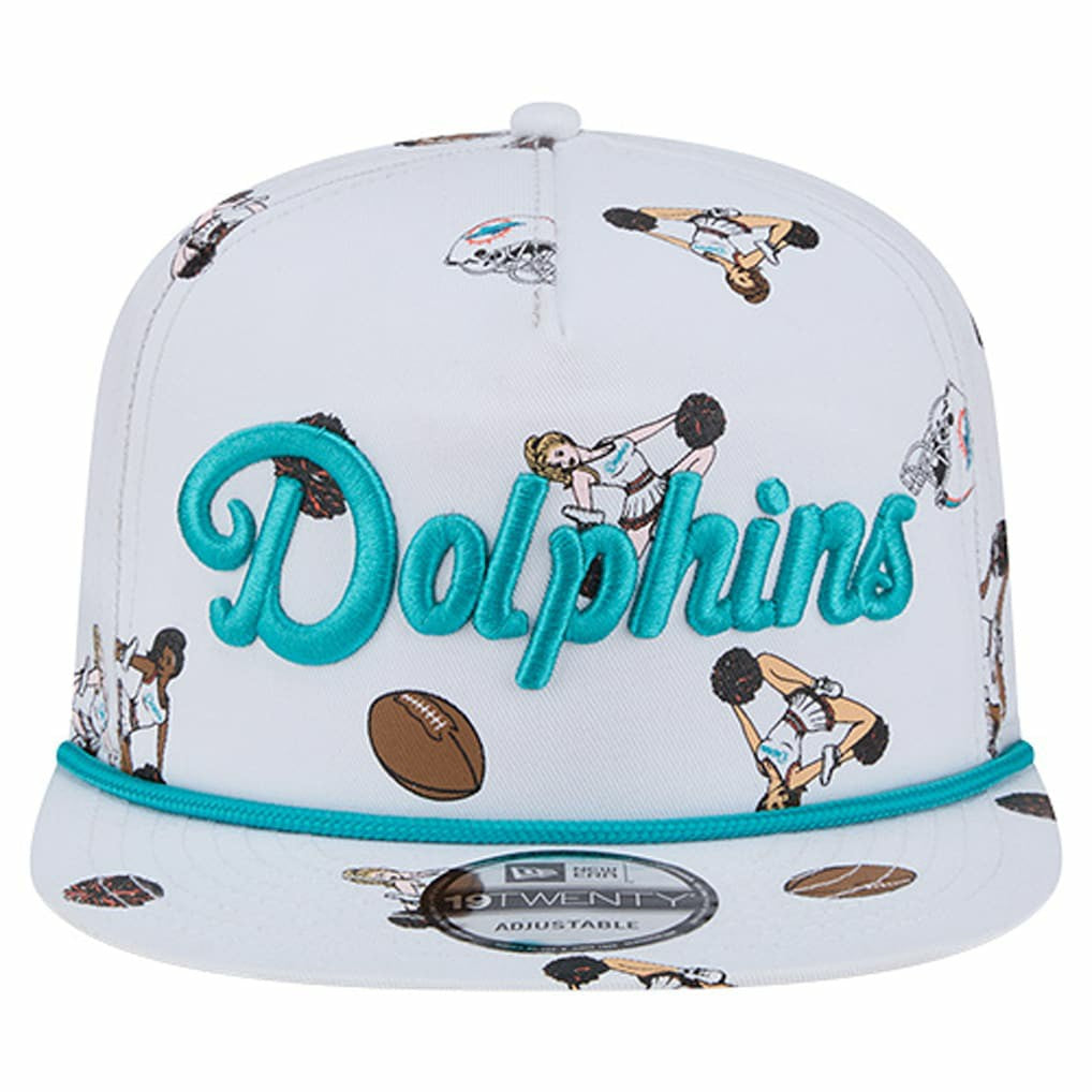 Miami Dolphins New Era Team Cheer 19TWENTY Snapback Hat - White Hats