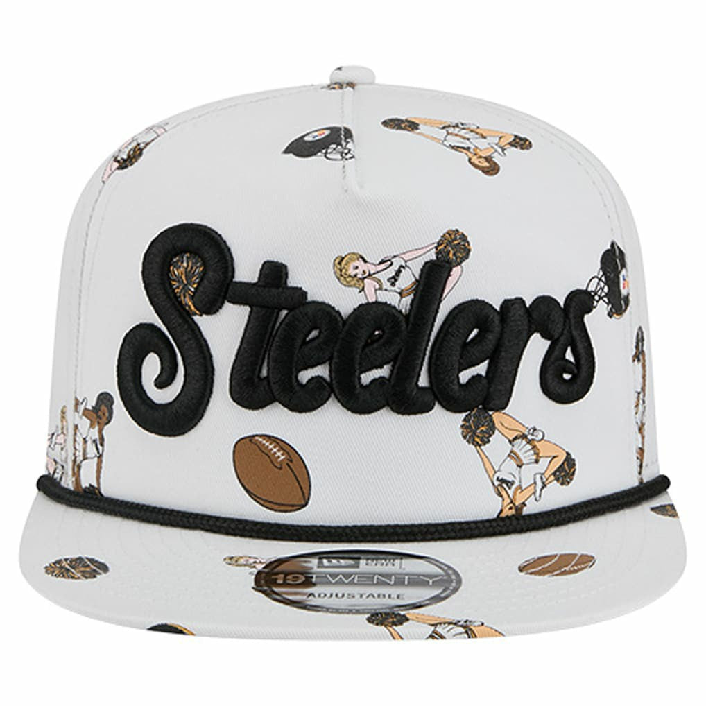 Pittsburgh Steelers New Era Team Cheer 19TWENTY Snapback Hat - White Hats