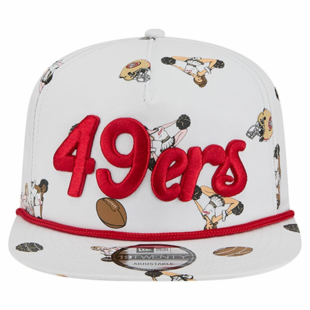 San Francisco 49ers New Era Team Cheer 19TWENTY Snapback Hat - White Hats