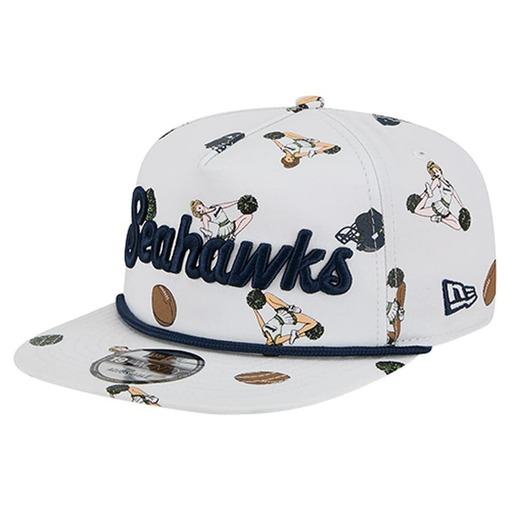Seattle Seahawks New Era Team Cheer 19TWENTY Snapback Hat - White Hats