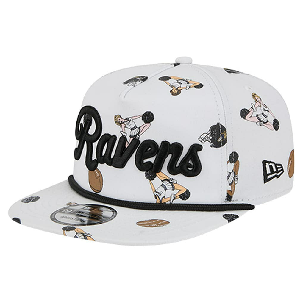 Baltimore Ravens New Era Team Cheer 19TWENTY Snapback Hat - White Hats