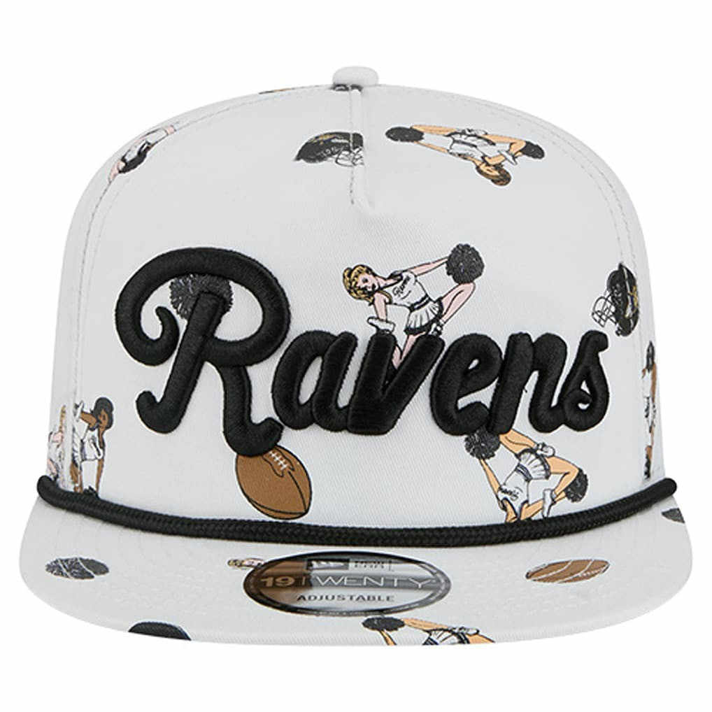 Baltimore Ravens New Era Team Cheer 19TWENTY Snapback Hat - White Hats