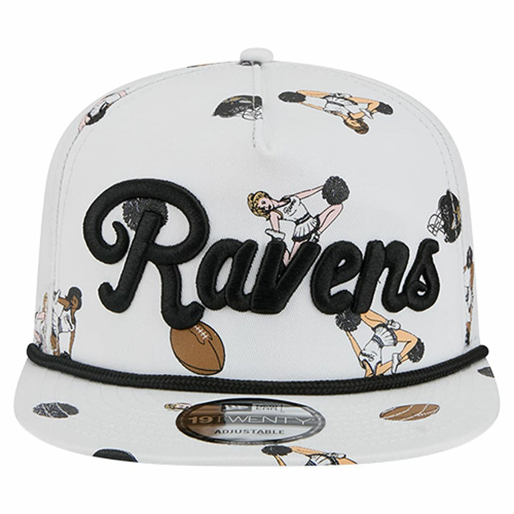 Baltimore Ravens New Era Team Cheer 19TWENTY Snapback Hat - White Hats