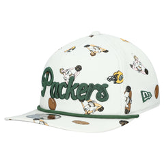 Green Bay Packers New Era Team Cheer 19TWENTY Snapback Hat - White Hats