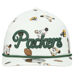 Green Bay Packers New Era Team Cheer 19TWENTY Snapback Hat - White Hats