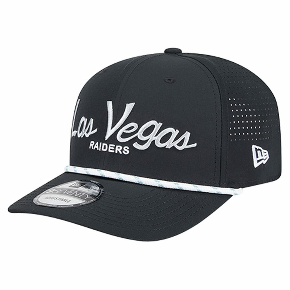 Las Vegas Raiders New Era Script 9SEVENTY Adjustable Hat - Black Hats