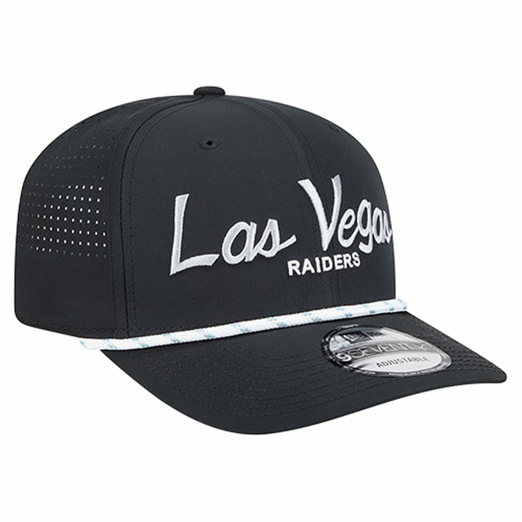 Las Vegas Raiders New Era Script 9SEVENTY Adjustable Hat - Black Hats