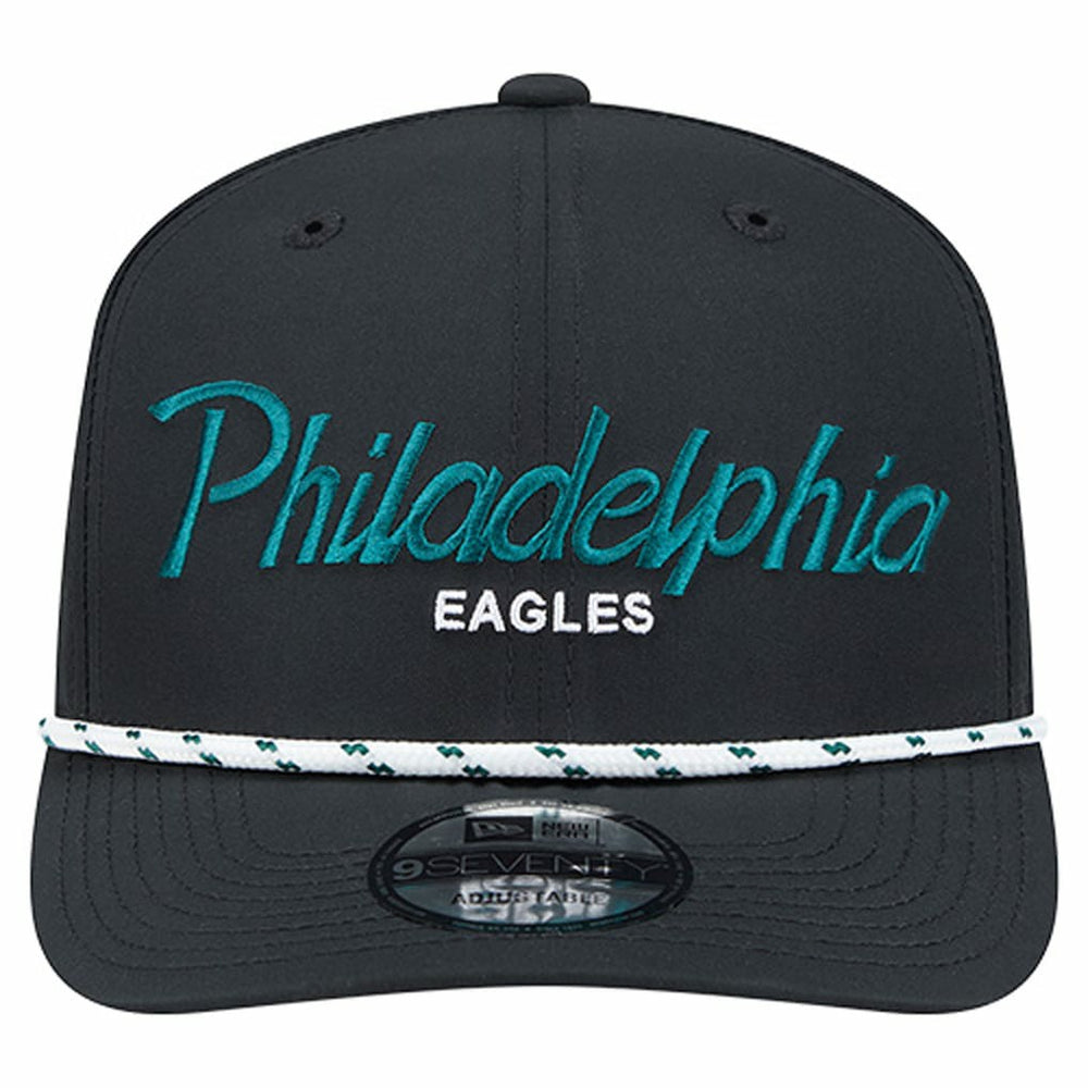 Philadelphia Eagles New Era Script 9SEVENTY Adjustable Hat - Black Hats