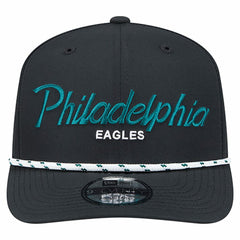Philadelphia Eagles New Era Script 9SEVENTY Adjustable Hat - Black Hats