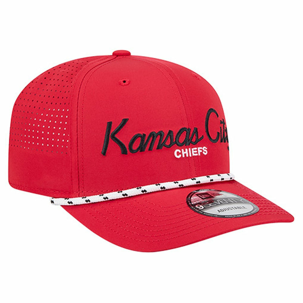 Kansas City Chiefs New Era Script 9SEVENTY Adjustable Hat - Red Hats
