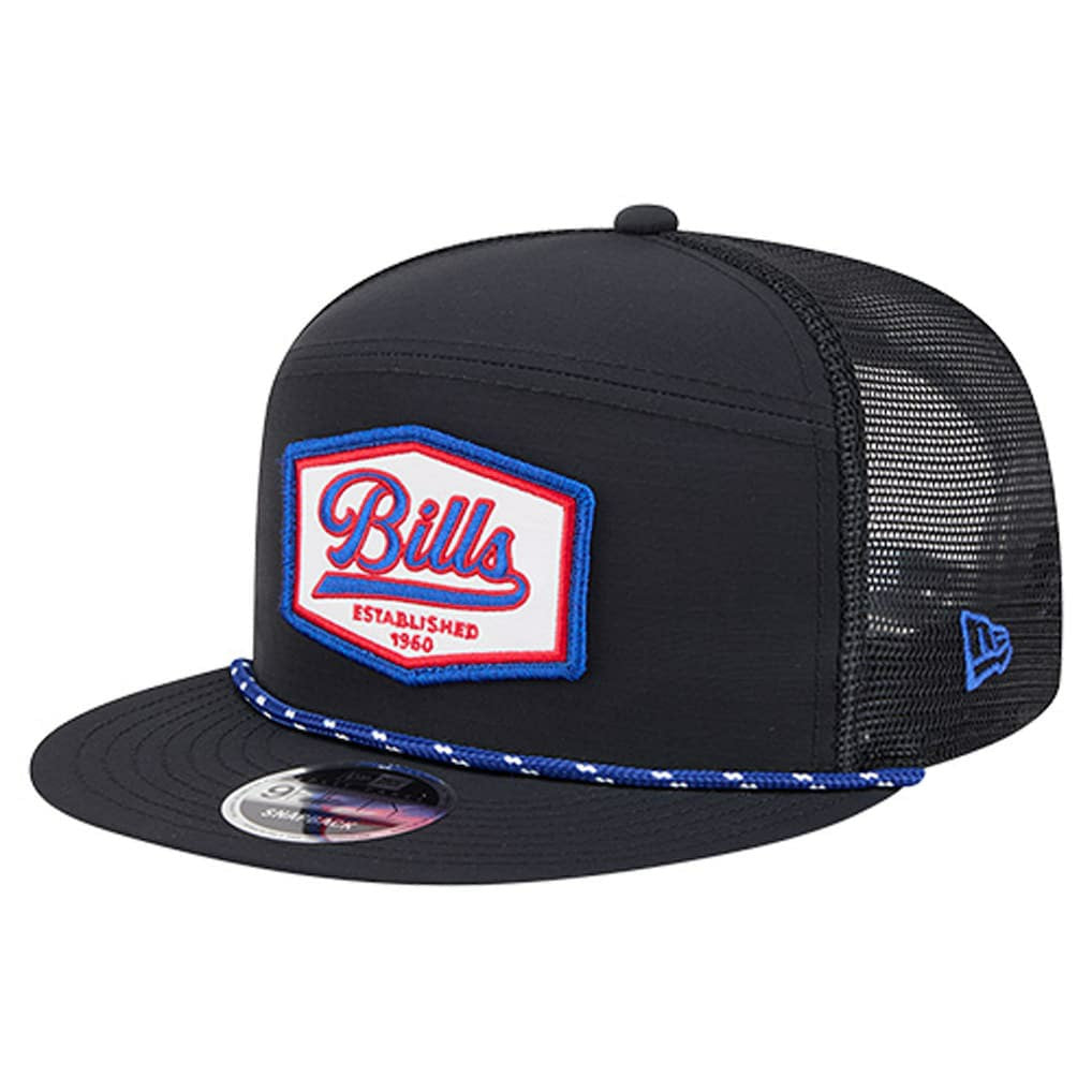 Buffalo Bills New Era Ripstop Patch 9FIFTY Split Panel Snapback Hat - Black Hats