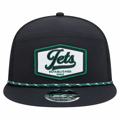New York Jets New Era Ripstop Patch 9FIFTY Split Panel Snapback Hat - Black Hats