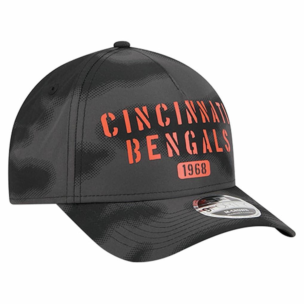 Cincinnati Bengals New Era Halftone Camo 9FORTY Hat - Gray Hats