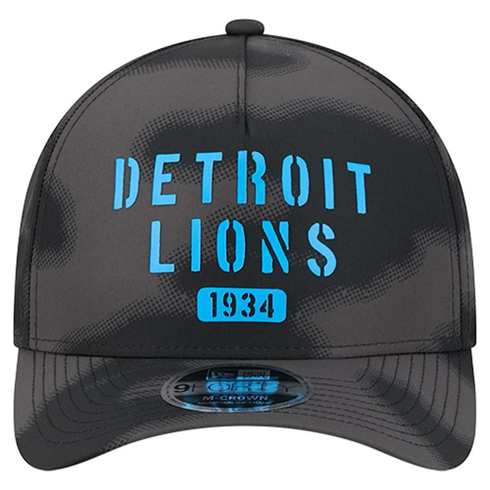Detroit Lions New Era Halftone Camo 9FORTY Hat - Gray Hats