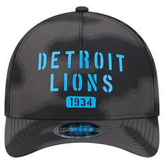 Detroit Lions New Era Halftone Camo 9FORTY Hat - Gray Hats