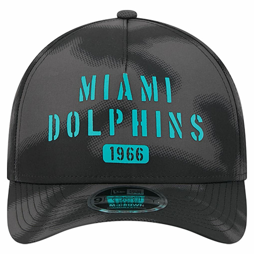 Miami Dolphins New Era Halftone Camo 9FORTY Hat - Gray Hats