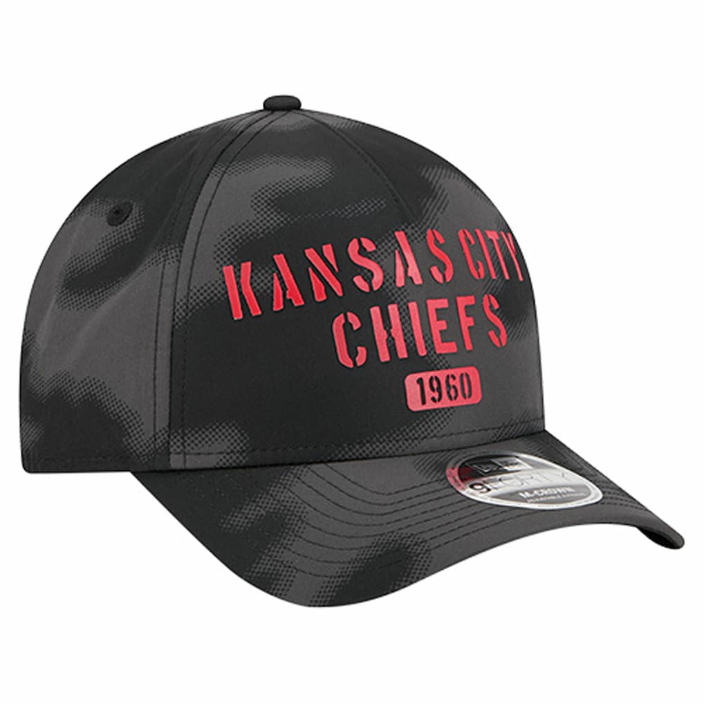 Kansas City Chiefs New Era Halftone Camo 9FORTY Hat - Gray Hats