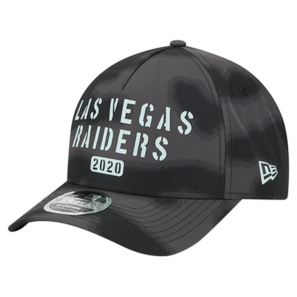 Las Vegas Raiders New Era Halftone Camo 9FORTY Hat - Gray Hats