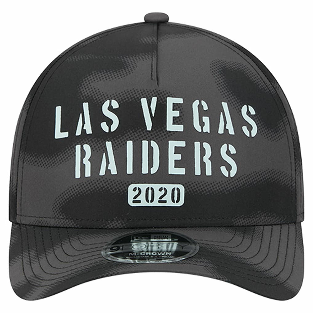 Las Vegas Raiders New Era Halftone Camo 9FORTY Hat - Gray Hats