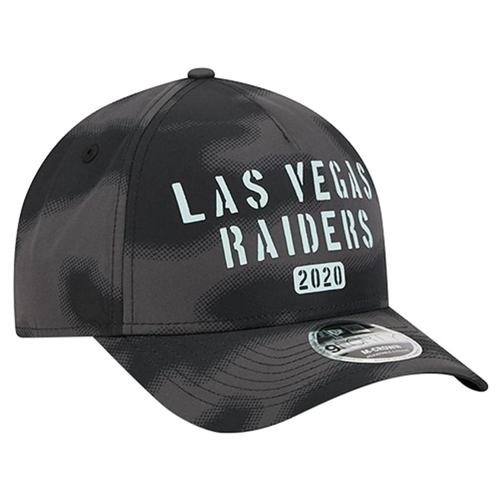 Las Vegas Raiders New Era Halftone Camo 9FORTY Hat - Gray Hats