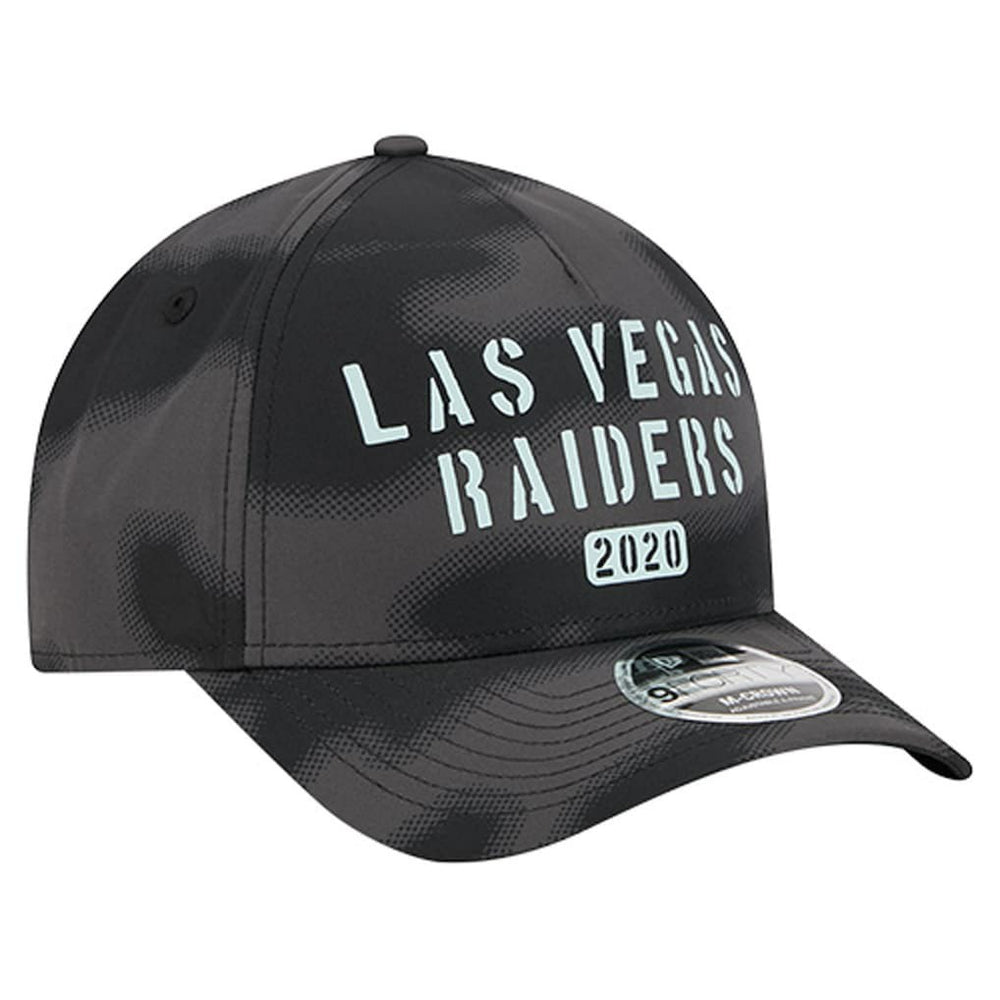 Las Vegas Raiders New Era Halftone Camo 9FORTY Hat - Gray Hats