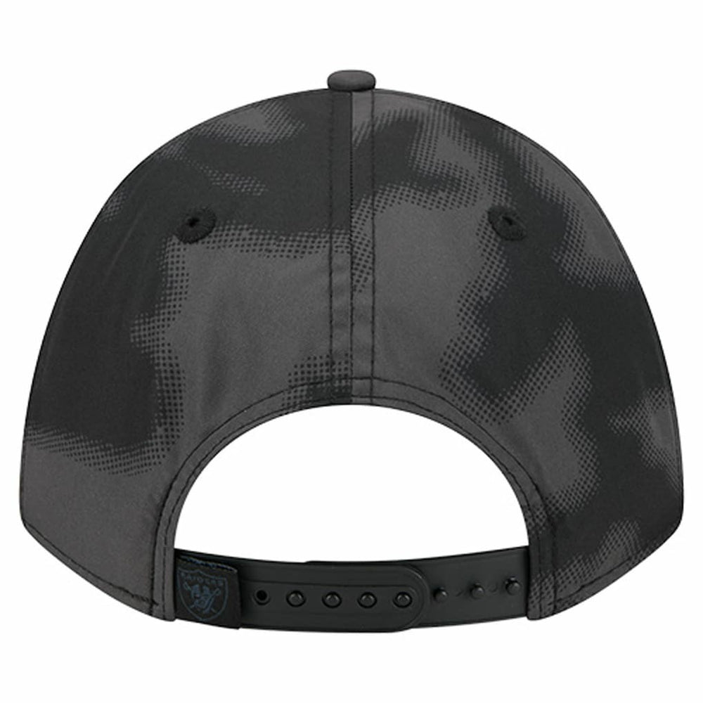 Las Vegas Raiders New Era Halftone Camo 9FORTY Hat - Gray Hats