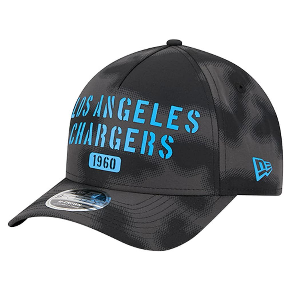 Los Angeles Chargers New Era Halftone Camo 9FORTY Hat - Gray Hats