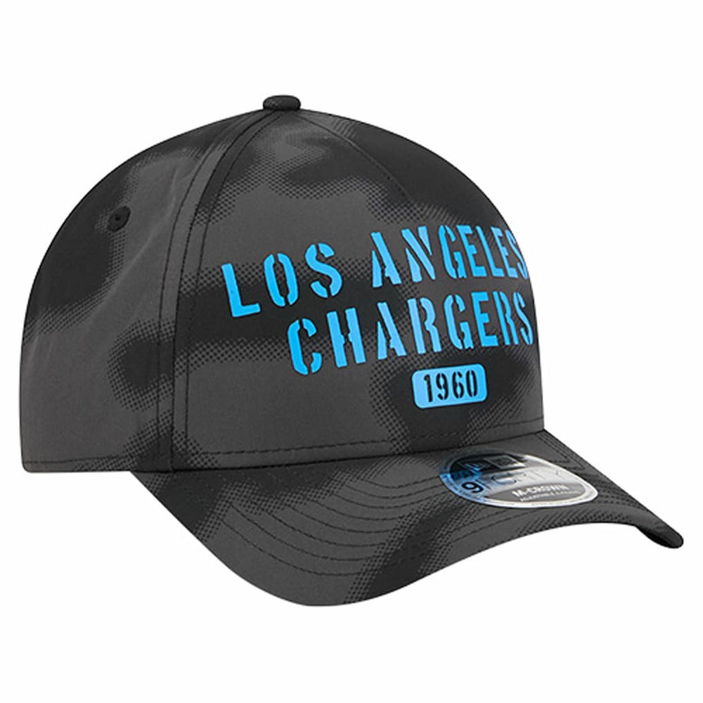 Los Angeles Chargers New Era Halftone Camo 9FORTY Hat - Gray Hats