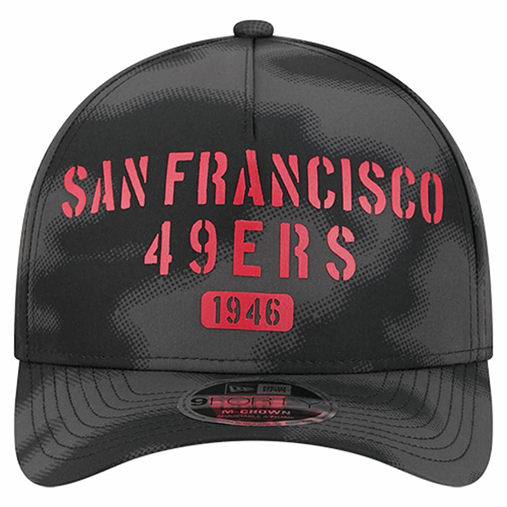 San Francisco 49ers New Era Halftone Camo 9FORTY Hat - Gray Hats