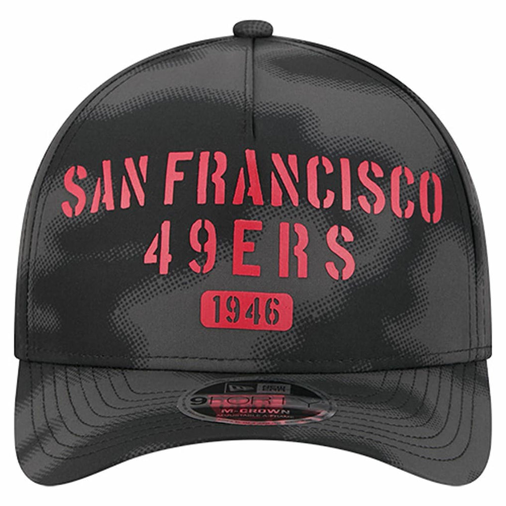 San Francisco 49ers New Era Halftone Camo 9FORTY Hat - Gray Hats
