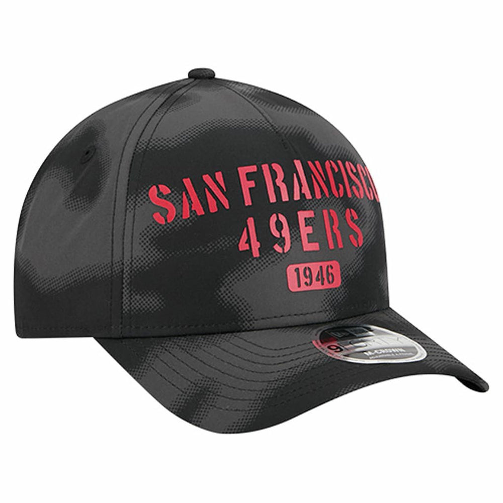 San Francisco 49ers New Era Halftone Camo 9FORTY Hat - Gray Hats